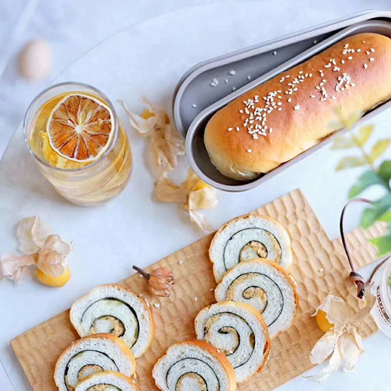 1Pc 7 Inch Hot Dog Schimmel Broodje Pan Hot Dog Brood Schimmel Non Stick Bakvormen Ovale Schimmel Keuken Koken accessoires Bakken Tools