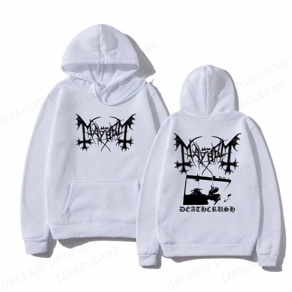 Mayhem Deathcrush Hoodie Men Fashion Hoodies Graphics Long Sleeve Pullover Album Hoodie Women Sweats Oversized Clothes Rapper