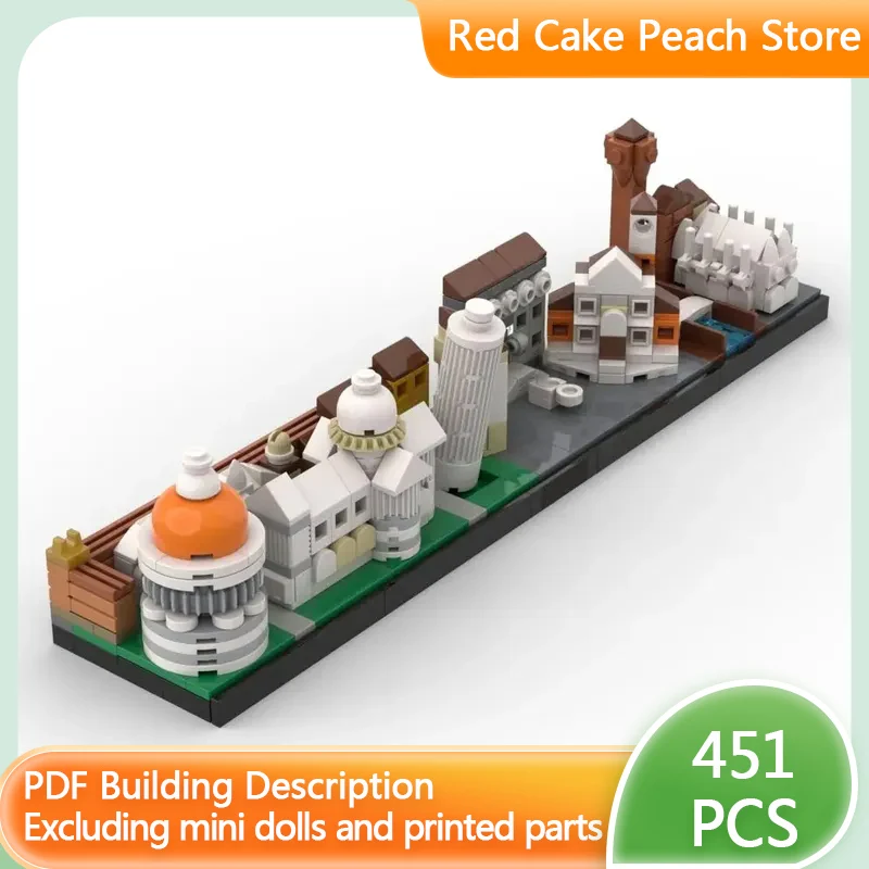 

Модель городской улицы MOC, строительные блоки, архитектура видоизначащихся достопримечательностей Пизы, модульная технология, детские праздничные подарки, конструктор для сборки