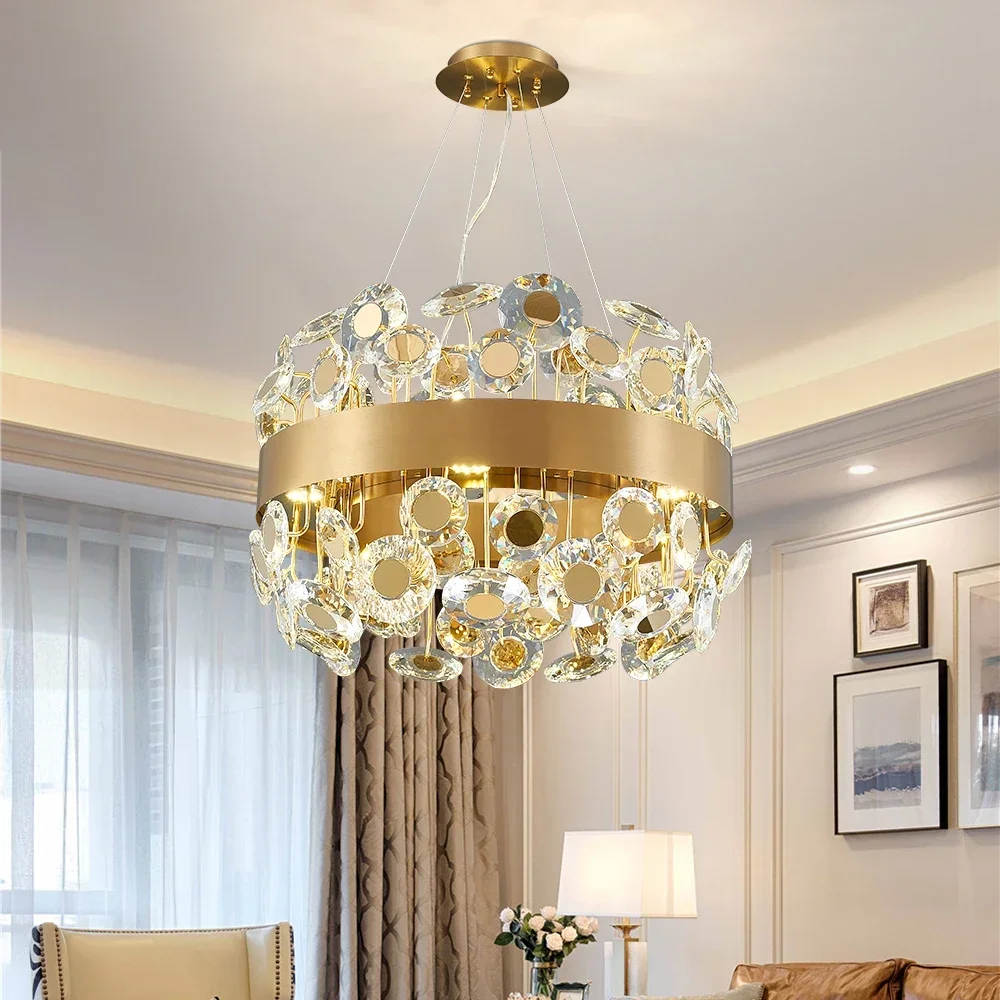 

Modern Gold Rectangle Chandelier Led Crystal Pendant Light For Kitchen Island Living Room Restaurant Black Decor Lustre Lamps