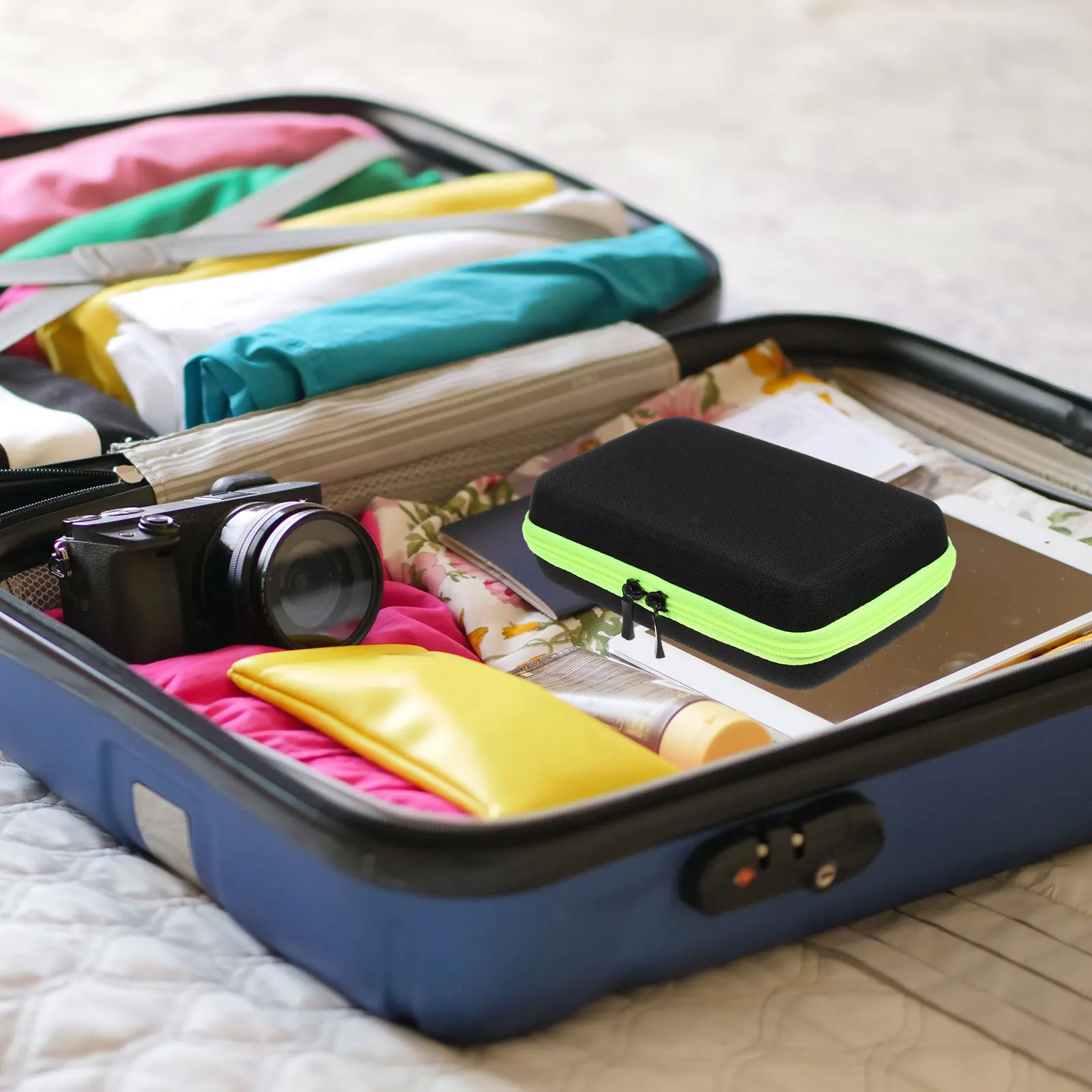 

Protection For Qp2530 Qp2520 Green Zipper Portable Eva Case Travel Shaver Container Storage Holder Shaver Container