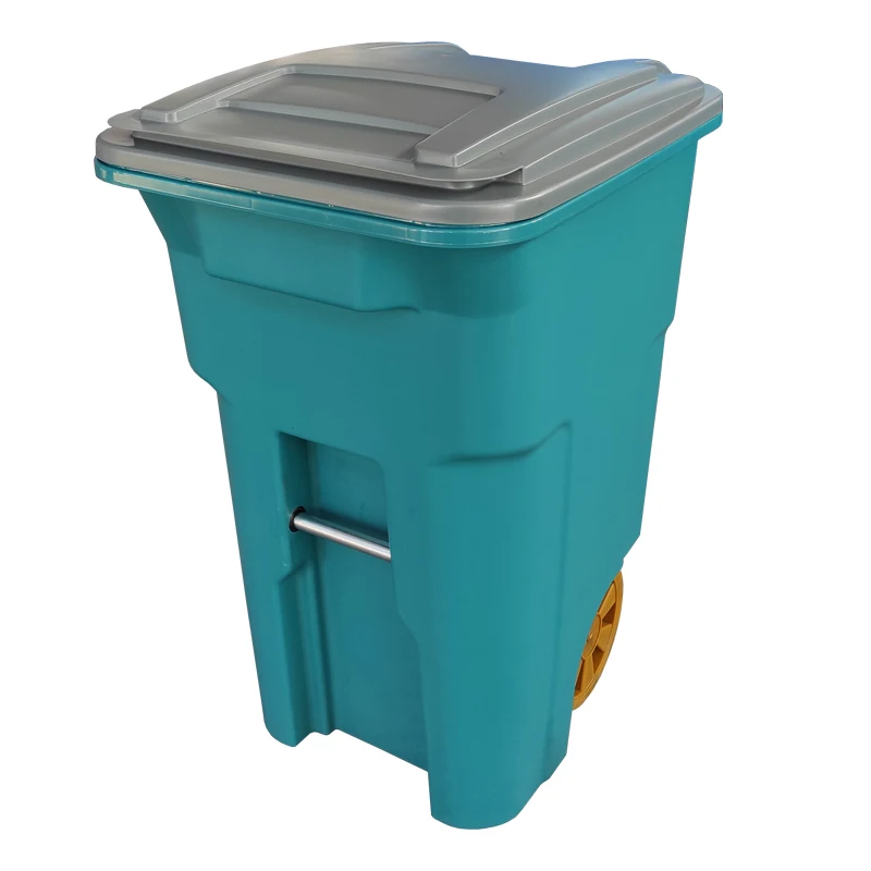 96 Gallon Outdoor Plastic Dumpster 240L  Dust Container with Lid for Street Park Recycling