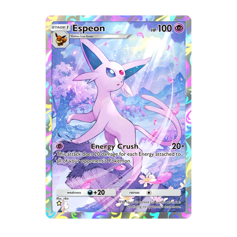 مجموعة سلسلة Pocket Eevee Umbreon Sylveon Leafeon Flareon وما إلى ذلك بطاقة ذاتية الصنع منسوجات محفورة مجموعة الرسوم المتحركة الفردية أرواق لعب