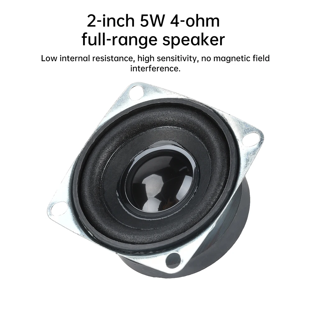 2-inch 5W 4Ohm Full-frequency Speaker 52MM Square Small Speaker External Magnetic Speaker