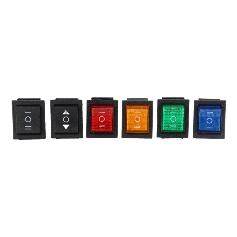 KCD4 Rocker Switch Power Switch 3 Posição 6 Pinos Equipamento Elétrico com Luz 16A 250VAC/ 20A 125VAC 1PCS