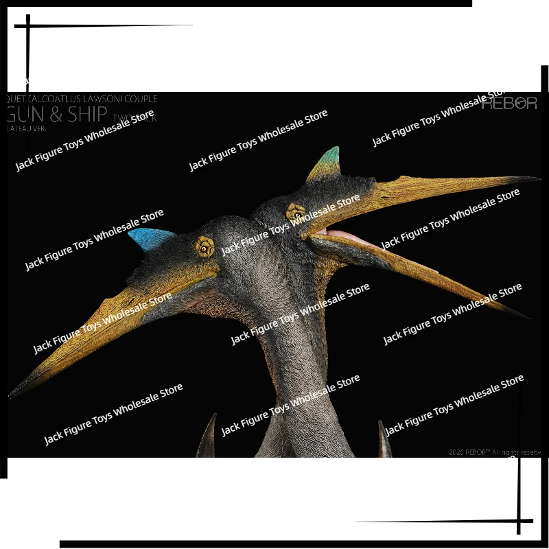 REBOR 1:35 Quetzalcoatlus Northropi Siblings Couple Class Replica Two Pack Floodplain Ver Platune Ver Figure Collectible Model