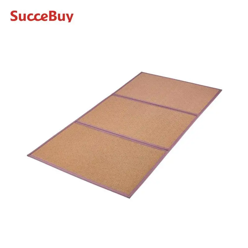 VEVOR Colchón de Tatami Japonés Plegable de 2032 x 990 x 13 mm, Tatami de Ratán Natural Tejido a Mano, Colchón de Suelo Japonés Antideslizante para Dormir, Meditación, Yoga, Relajación, Marrón