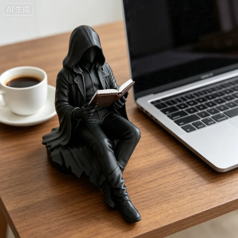 تمثال رجل غامض يقرأ بطباعة ثلا - مراجعة 3D Printing Mockup وسعره