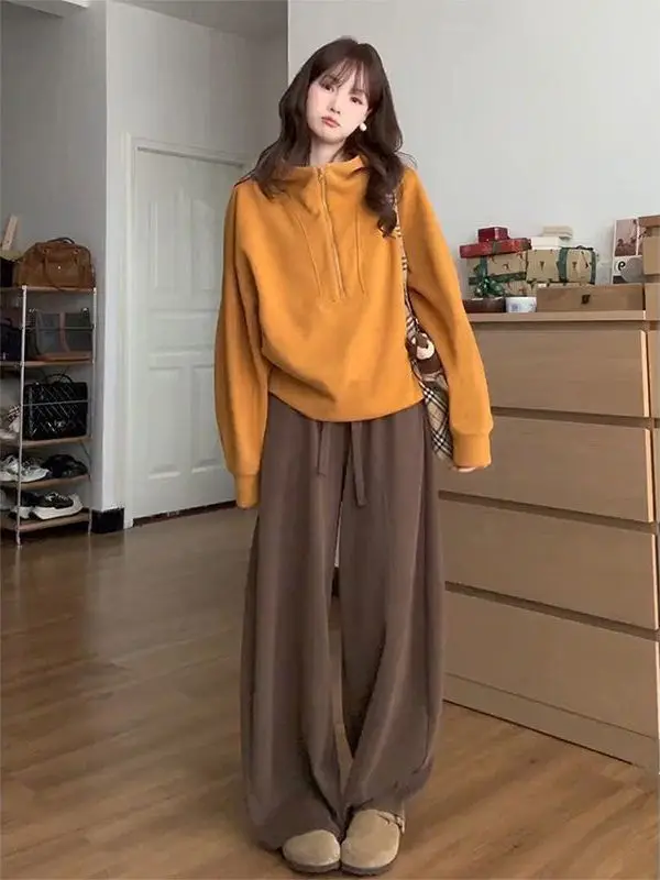 

Европейская женская осенне-зимняя новая свободная блузка с длинным рукавом, стройнящая, в горошек, с шарфом, модная, бархатная