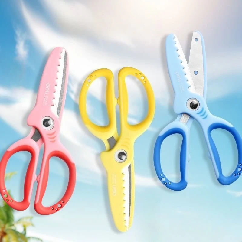 Safe Craft Scissors with Soft Grip Handles, Blunt Tip Design, Kids Friendly Paper Cutting Shears