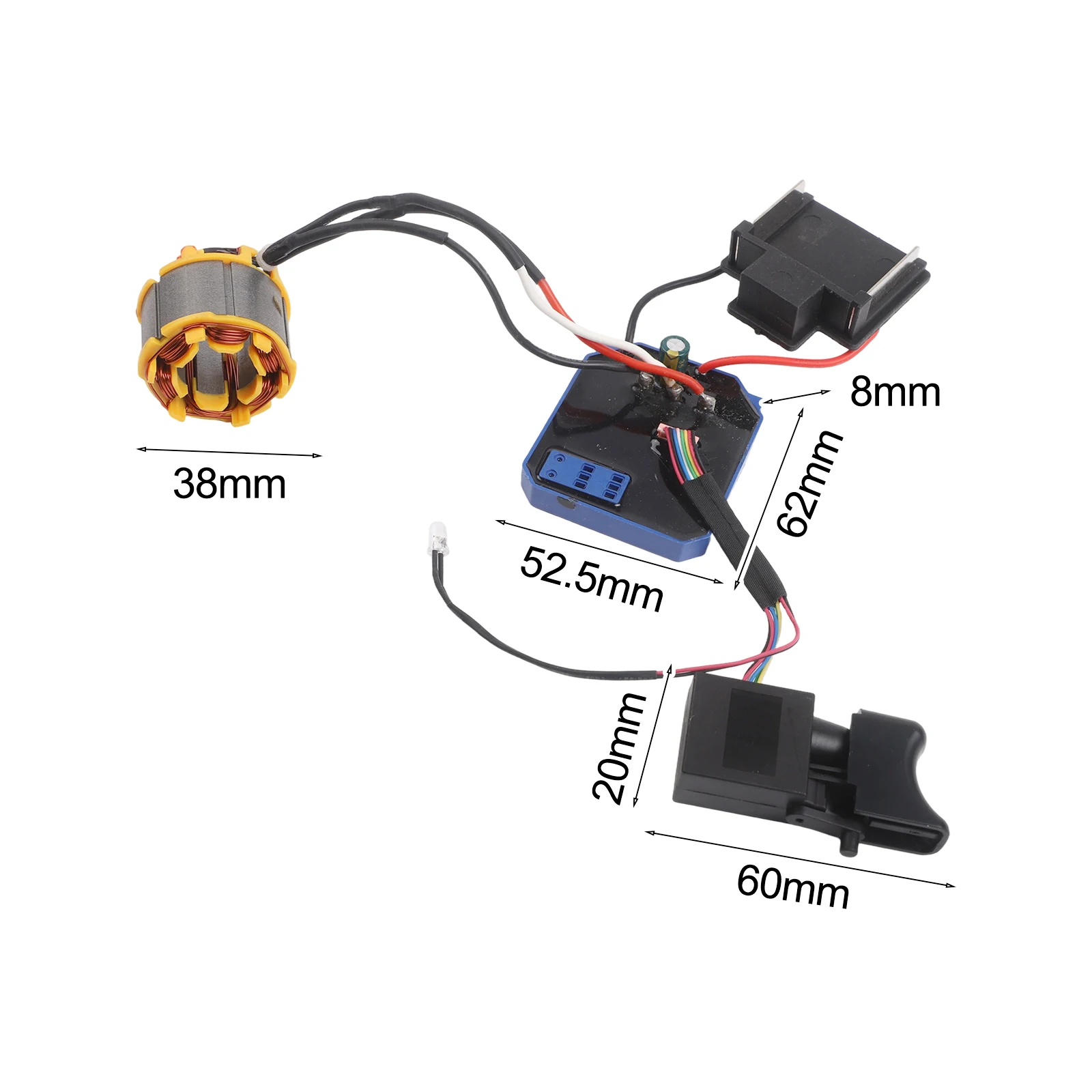 Compact Brushless Motor Unit Pneumatic Tool 3820 Control Board Brushless Motor Assembly Robust Material Construction