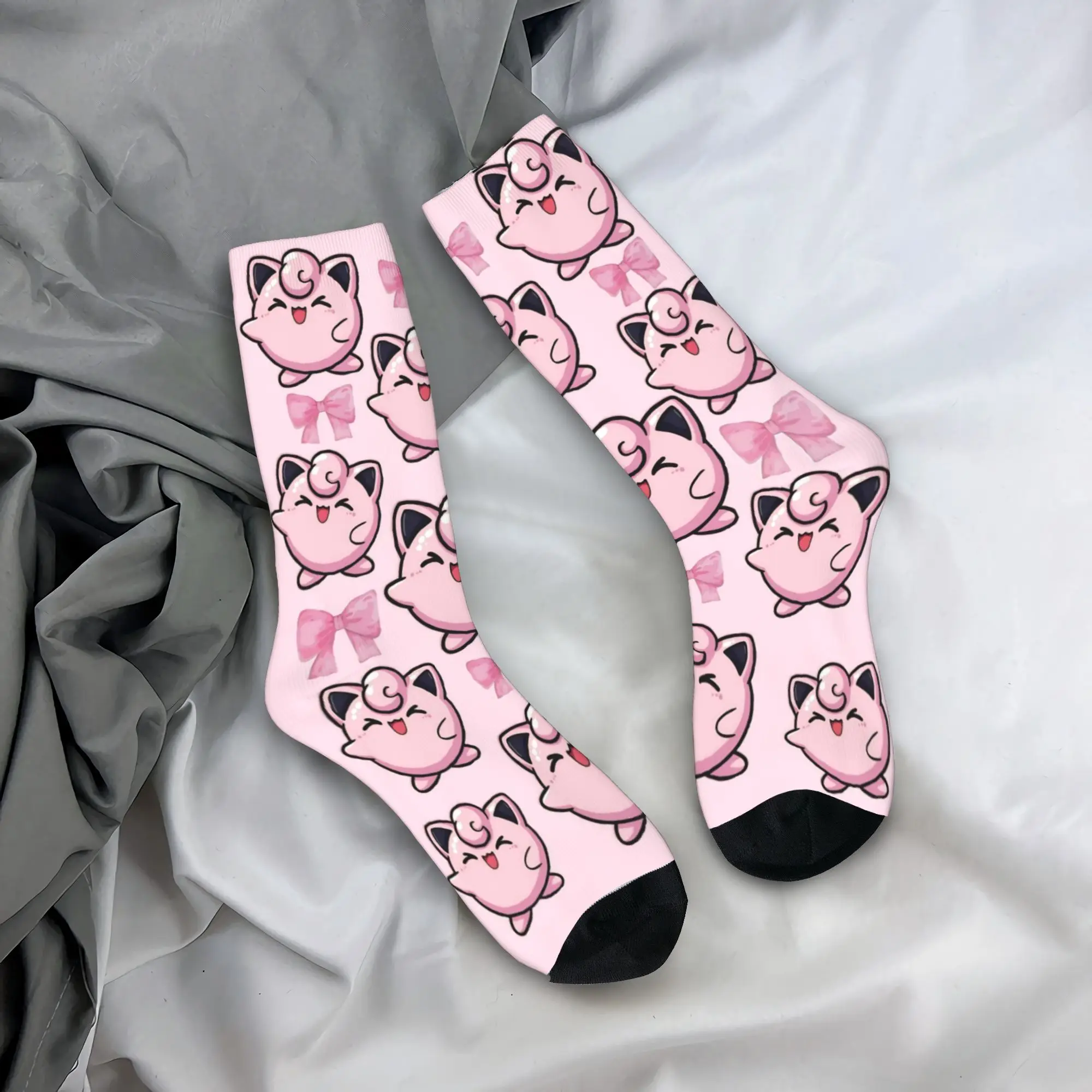 Jigglypuff  Socks  Fashion Stockings Men's Warm Soft Cycling Socks Spring Graphic Non Slip Socks