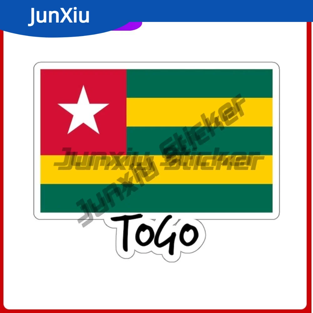 

Togo Flag Adventure Vinyl Stickers Cover Scratches Decoration For Suv Camper Windshield Bumper Truck Electric Luggage Tag Decals