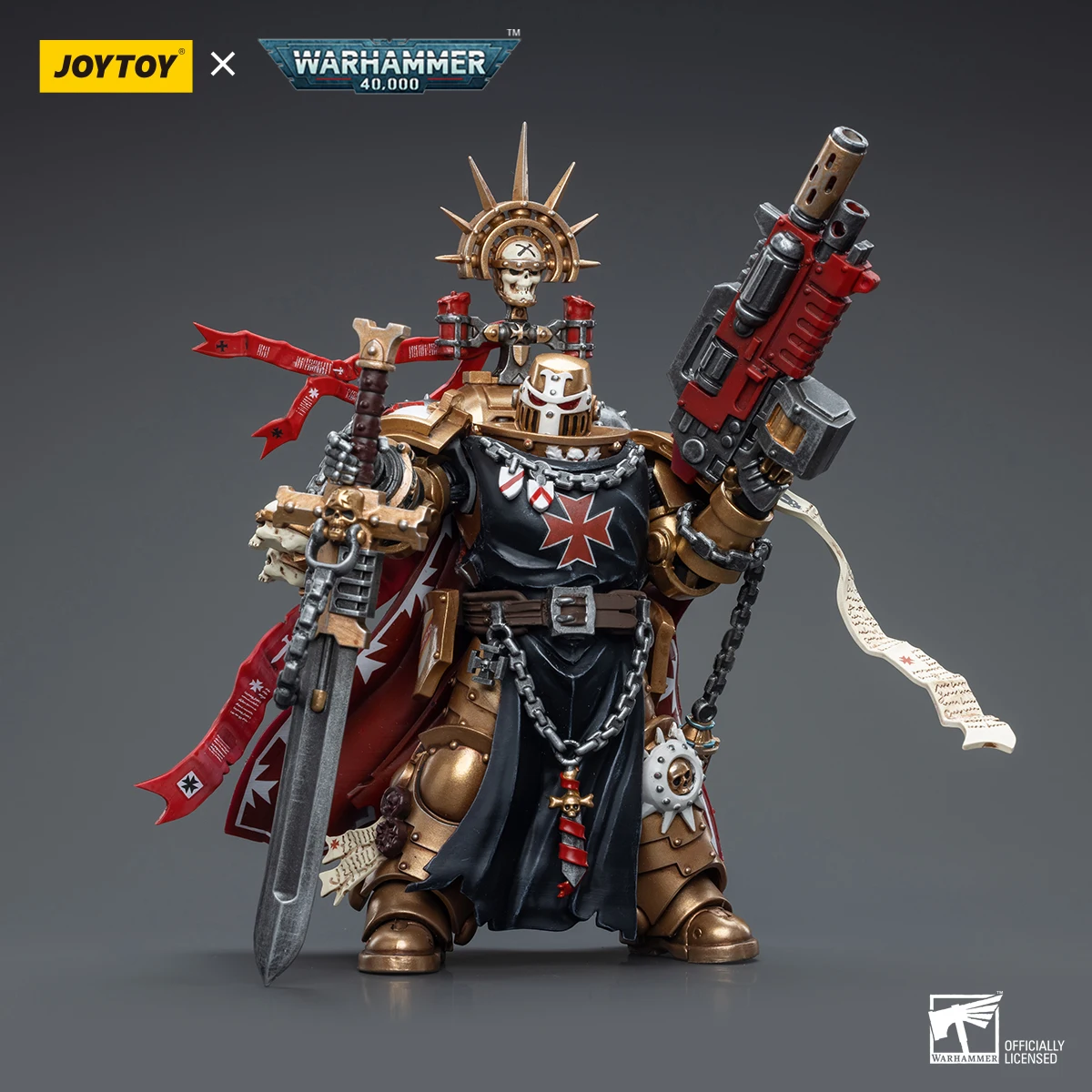 JOYTOY Warhammer 1/18 액션 피규어 블랙 템플러 하이 마샬 Helbrecht 모델 장난감 소년 선물 3.75 인치