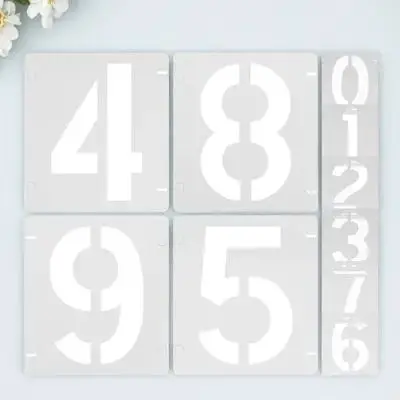 

10 Sheets Number Stencils Plastic Painting Templates for Home Decor Crafts Reusable Number Drawing Stencils DIY Painting
