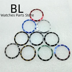 BLIGER 37.2mm x 31.4mm Watch Bezle Flat Insert For 39mm Watch Case Ceramic/Aluminium Modified Replacement Watch Parts Accessory