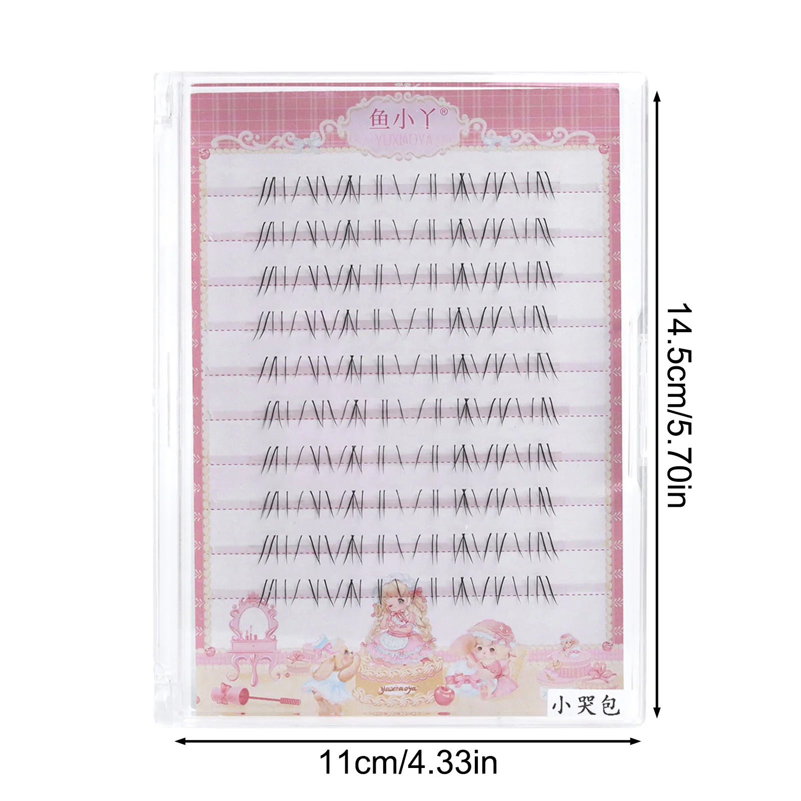 Estensioni a grappolo di ciglia inferiori naturali Ciglia finte Manga 4-6mm Lunghezza mista Nero C-Curl Ciglia quotidiane Trucco da salone fai da te