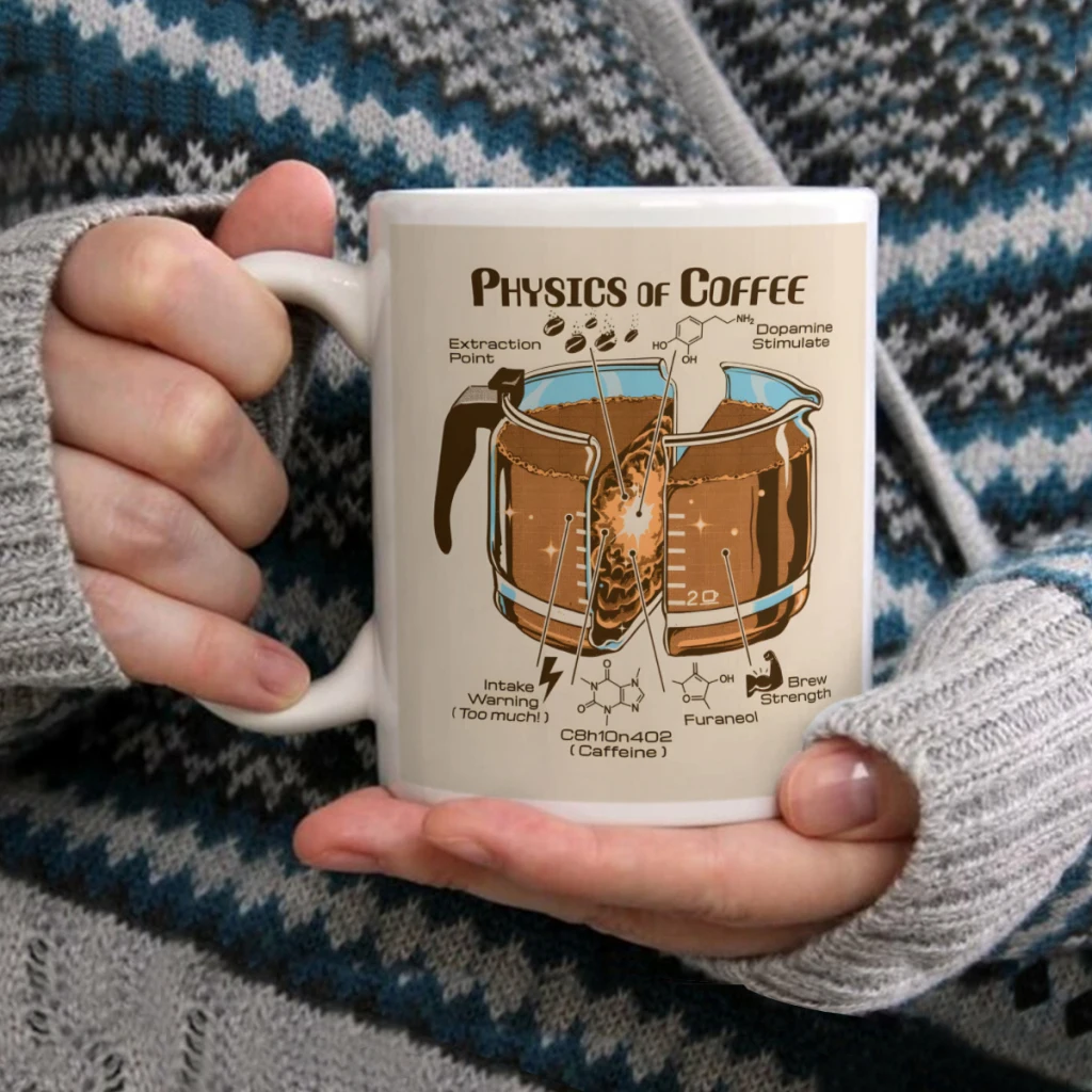 

Physics of CoffeeCoffee Mug Tea Cup 11oz Coffee Cup Funny Birthday Ceramic Mug Personalized Cup