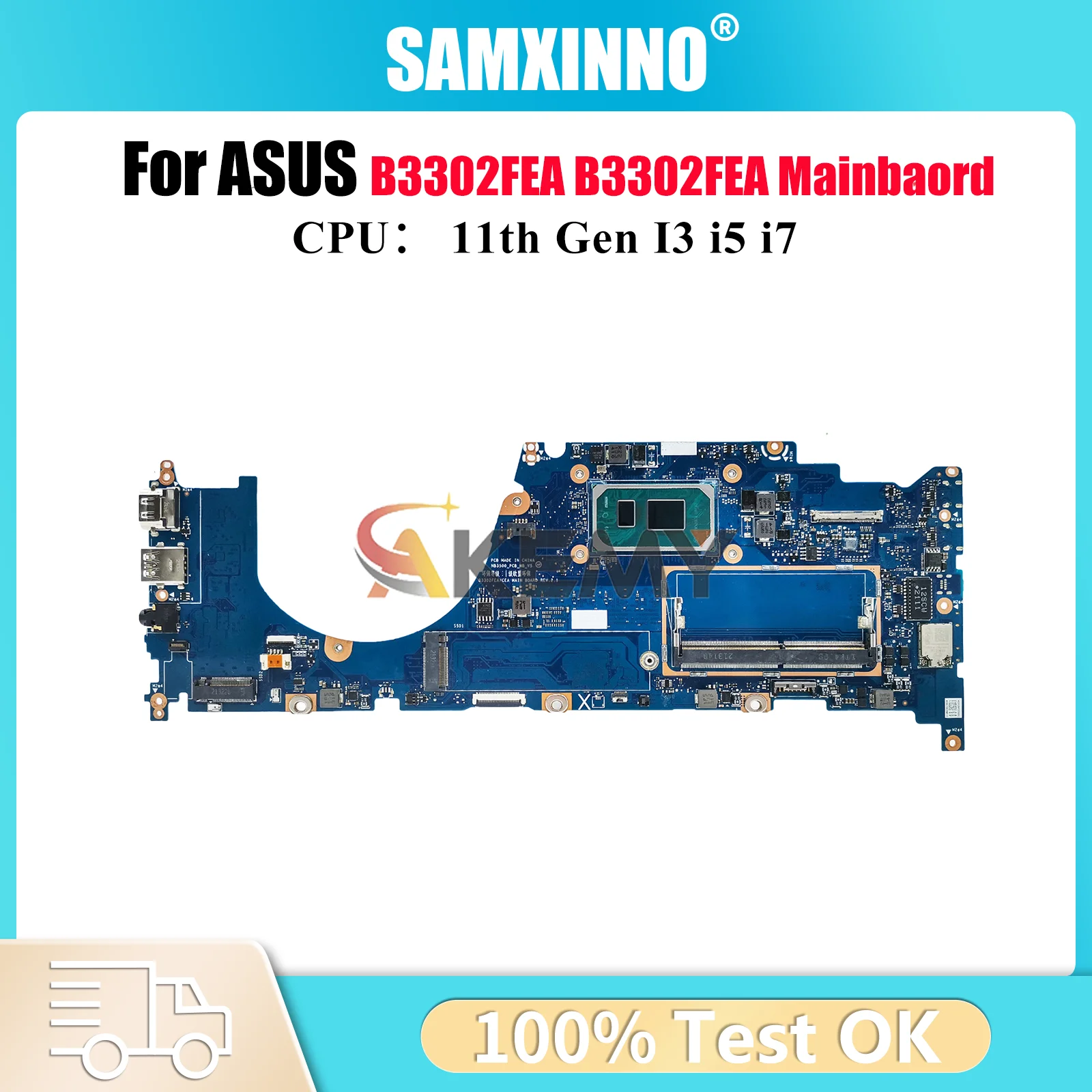 

B3302FEA Материнская плата для ноутбука ASUS ExpertBook B3302FEA B3302F Материнская плата для ноутбука с 11-го поколения I3 i5 i7 tests ОК быстрая доставка