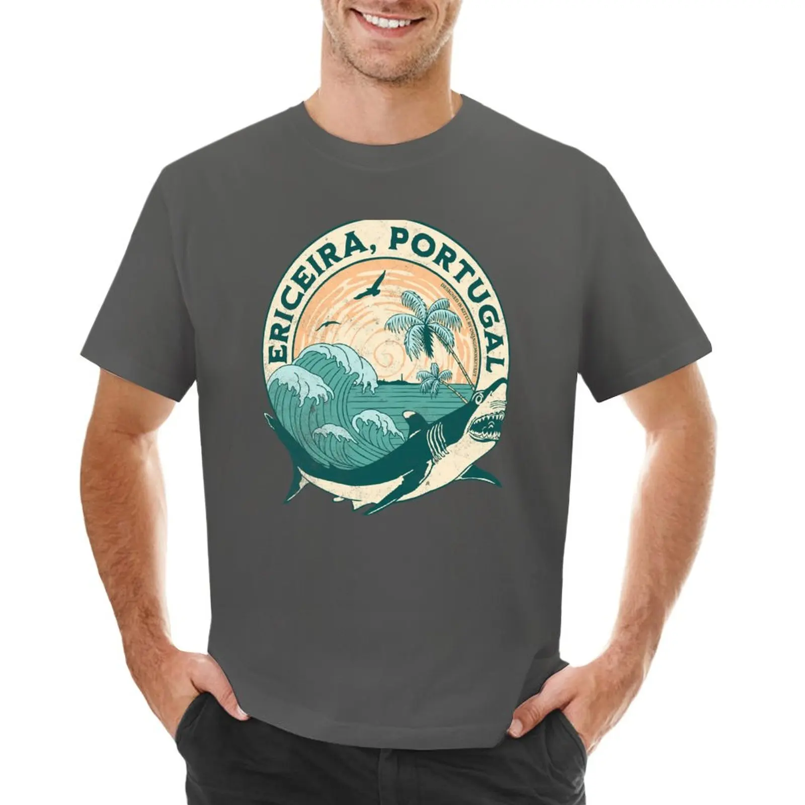 Ericeira, Portugal- Ride the Best Waves - T-shirt customs graphics plain mens clothing