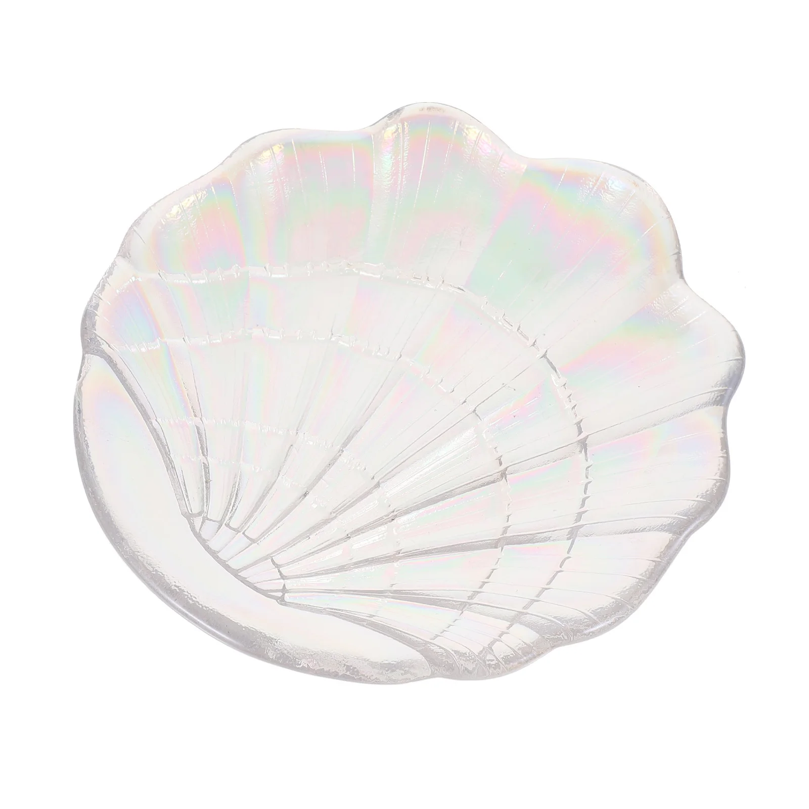 Glas-Schmucktablett, Muschel-Design, Organizer für Zubehör, Ringe, Ohrringe, stilvolle Aufbewahrungsschale, Lebensmittel, Sushi, Dessertteller