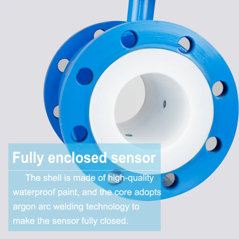 Liquid Flow Meter 0~30m3/h Sensor Diameter DN10~ DN600 Accuracy 1.0% or 0.5%(Optional) RS485 Digital Electromagnetic Flowmeter