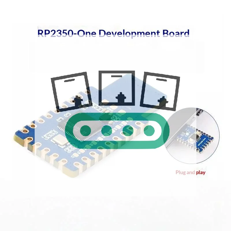 1Pcs 4MB Flash MCU Board RP2350-One Onboard PCB Type-A Plug Based On RP2350A Dual-core & Dual-architecture For Raspberry Pi