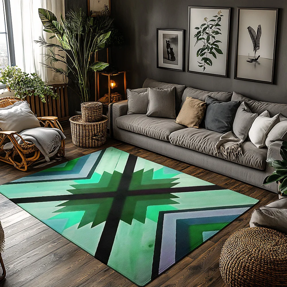

Стильный ковер с геометрическим рисунком, нескользящий напольный коврик, современный абстрактный домашний декор, ковер для гостиной, коврик для входной двери, моющийся