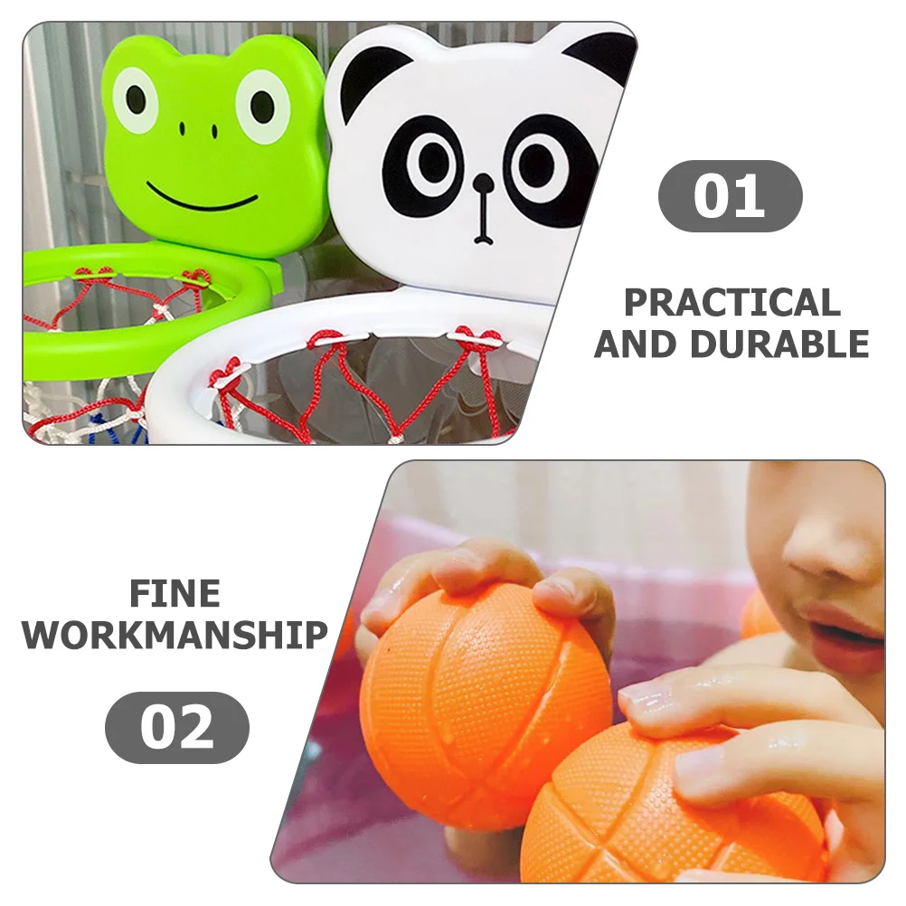 1Sets Bathroom Basketball for Children Bath Play Improves Movement Skills Indoor Active Play Shower Fun Kit Basketball Toys