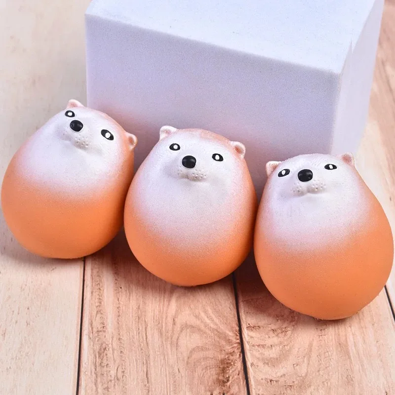 1/2PCS Funny Dog Egg Pinch Le Cute Simulation Chai Dog Egg Sponge Squeeze Rebound Toys Children Adult Decompression Props