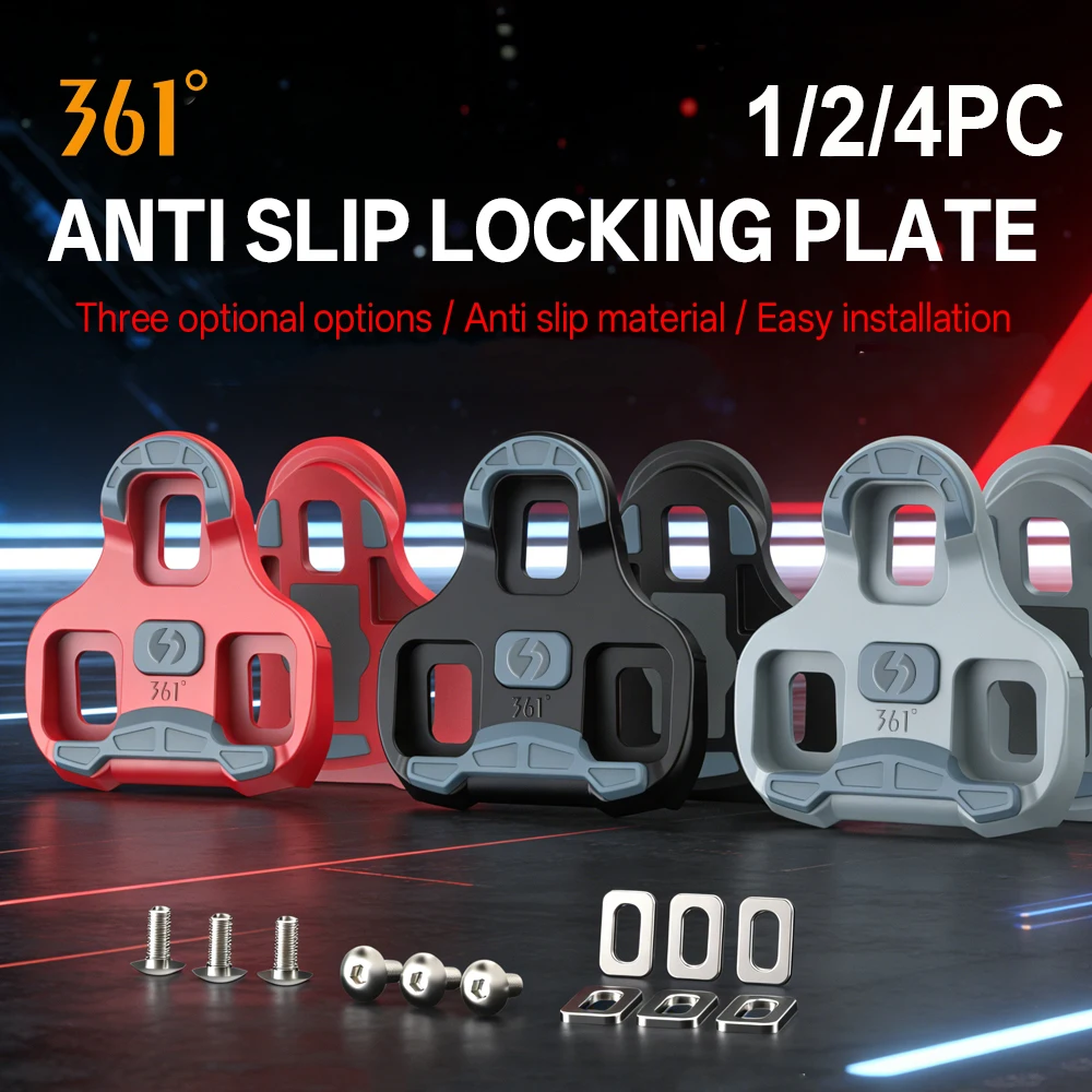 

361 Degrees Bike Cleats Road Clipless Pedal Plate 0/4.5/9 Floating Self-Locking Bicycle Cleats Anti Slip Cycling Shoes Cleat