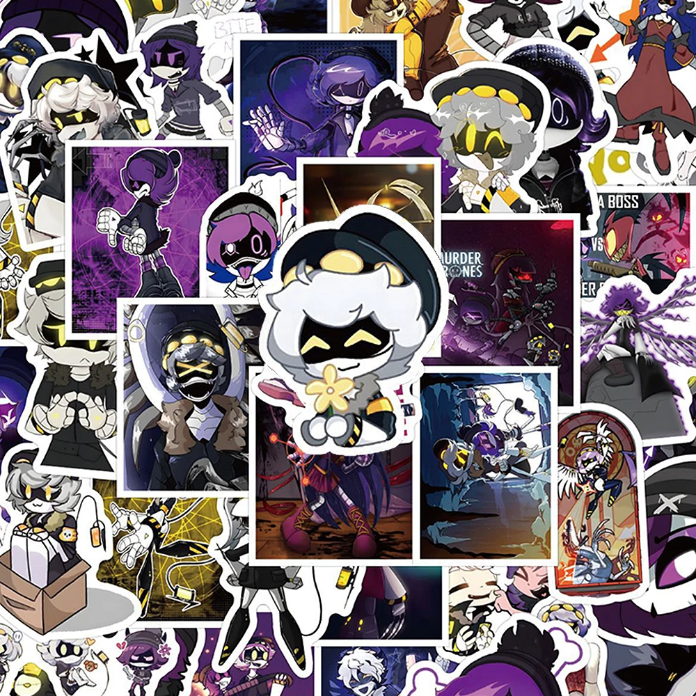 10/30/50/110pcs Murder Drones Anime Graffiti Stickers Decals DIY Skateboard Phone Guitar Diary Funny Cartoon Sticker Decoration