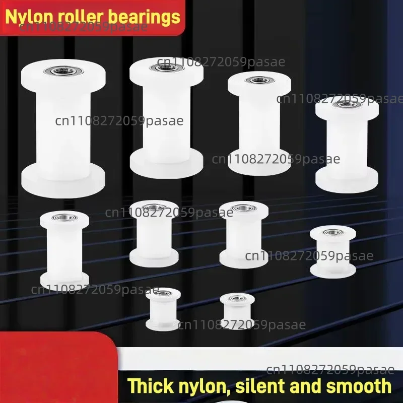6Pcs H-Groove Nylon Double Bearing Square Rail Pulley Door And Window Sliding Door Plastic Roller Silent Mechanical Equipment