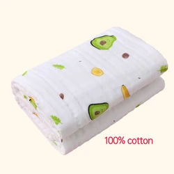 Serviette de Bain en Coton pour Bébé Garçon et Fille, Couverture pour Nouveau-Né, Peignoir, Gant de Toilette en Gaze, 6 Couches