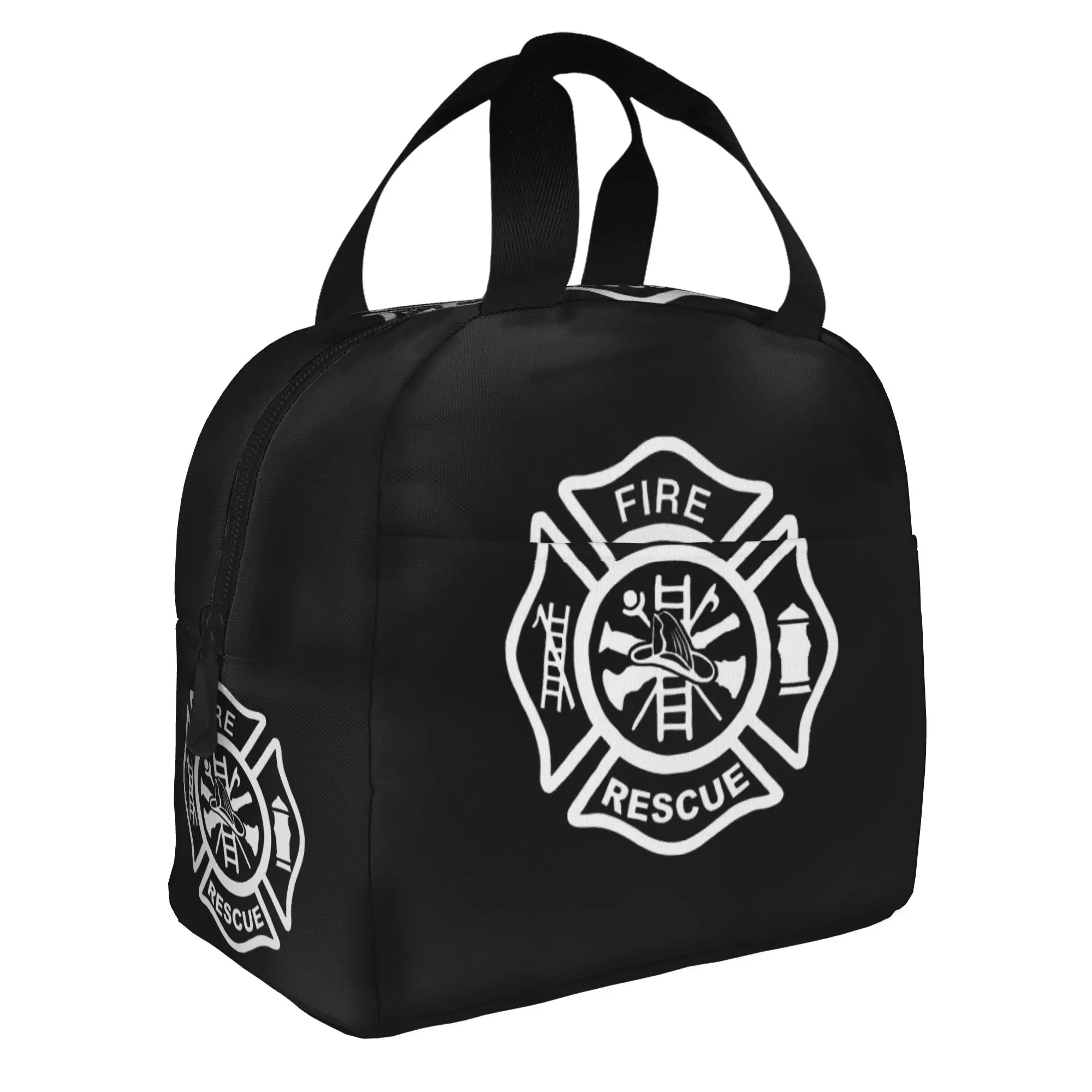 Fire Rescue Firefighter Resuable Lunch Box Women Leakproof  Thermal Cooler Food Insulated Lunch Bag Office Work
