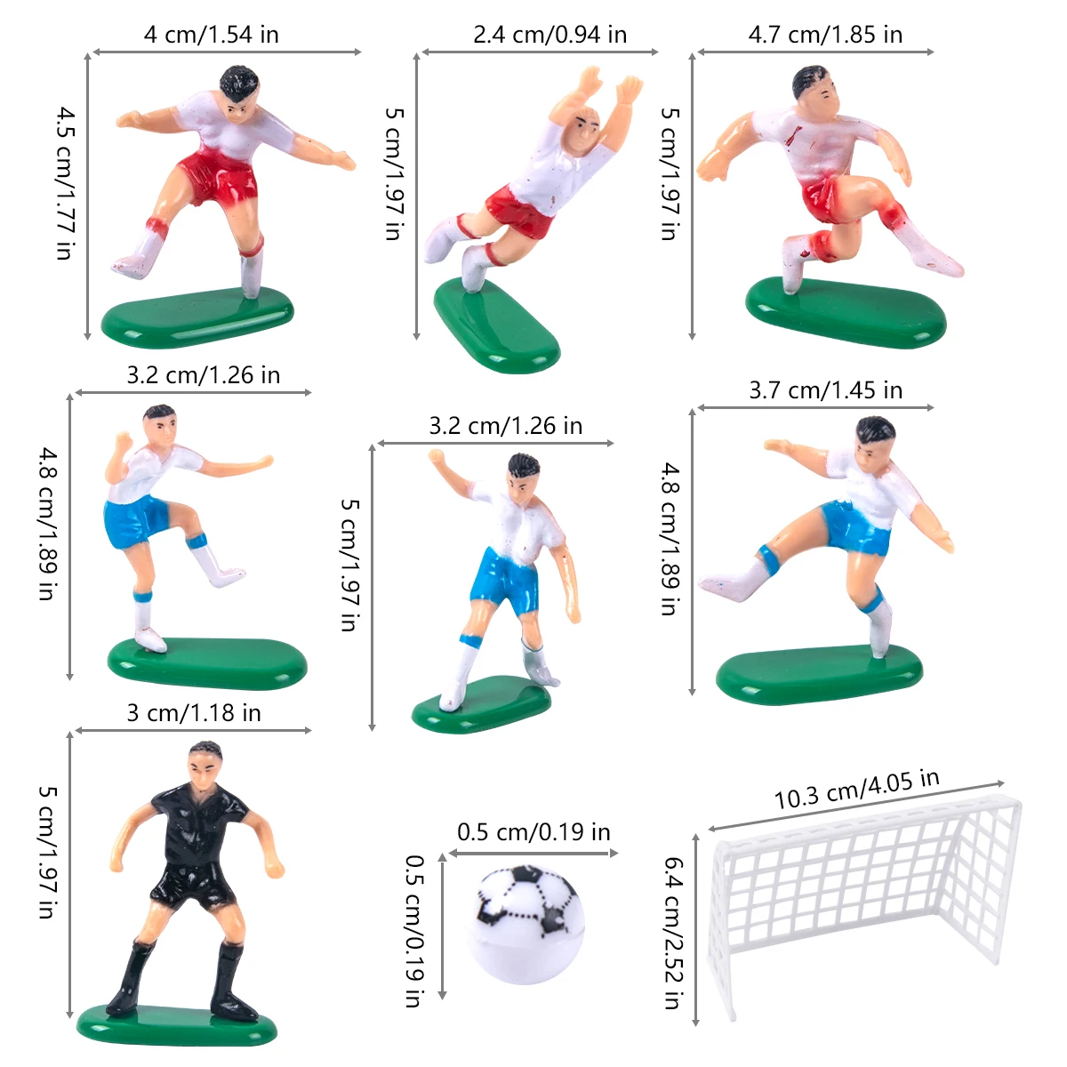 Football Theme Cake Topper Player Figurine Football Cupcake Topper Kids Boy Birthday Party DIY Cake Decoration Supplies
