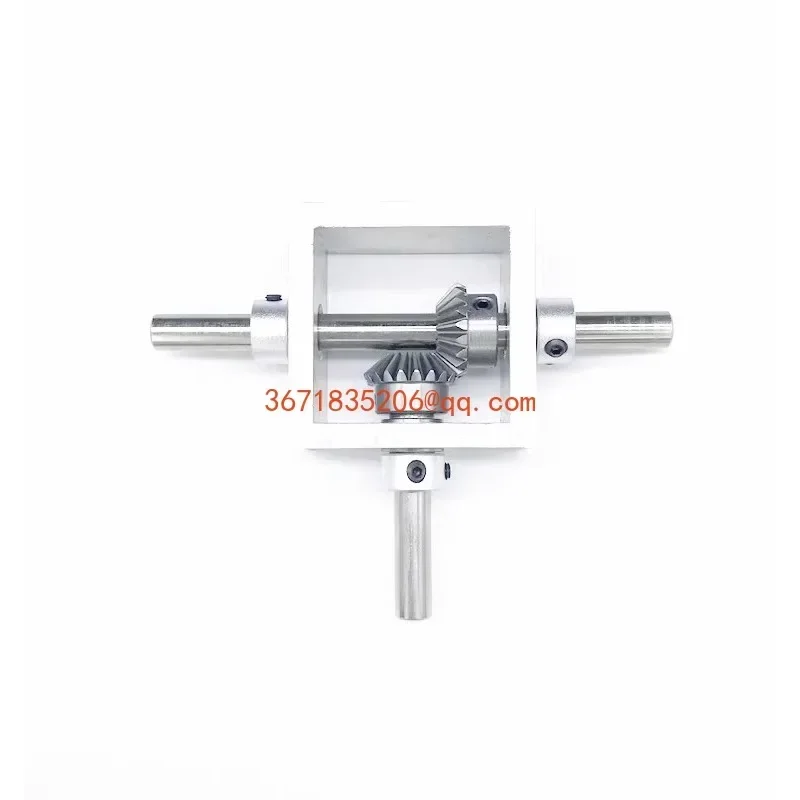 

90-Degree right-angle drive reversing umbrella gearbox, aluminum frame micro-miniature corner turner 1 to 1 high-quality