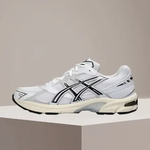 ASICS Gel-1130 Stylish Versatile Durable Leather Low-Top Running Shoes for Men and Women in White Color Style 1201A256-118