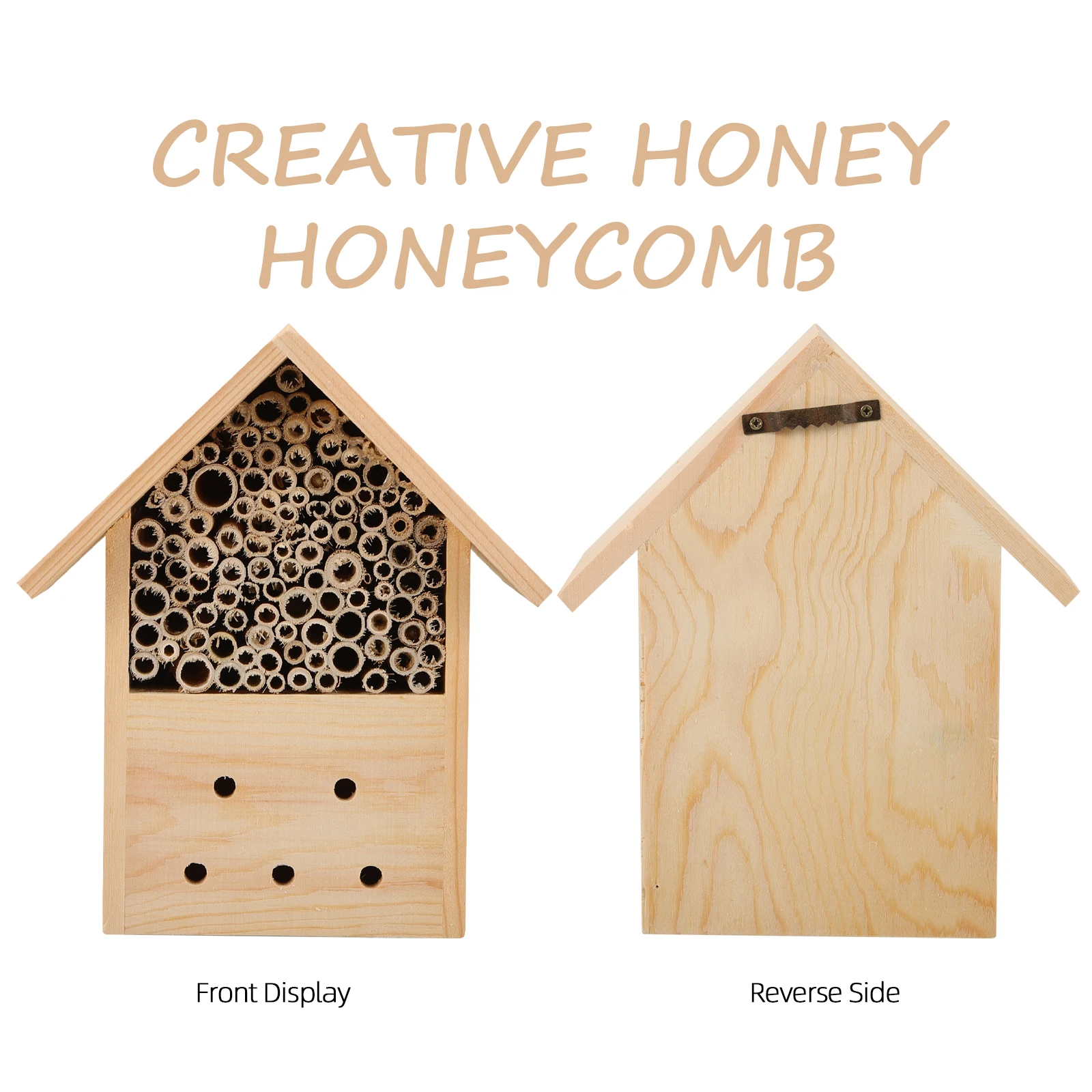 

Hanging Wooden Bee Hive Apiary Bee House For Garden Decorative Bee Shelter Carpenter Bee Nest Eco Friendly