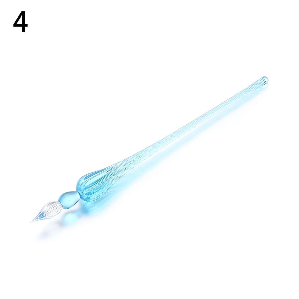 

1PC Handmade Dipping Calligraphy Signature Filling Ink Glass Dip Pen Painting Supplies Fountain Pen
