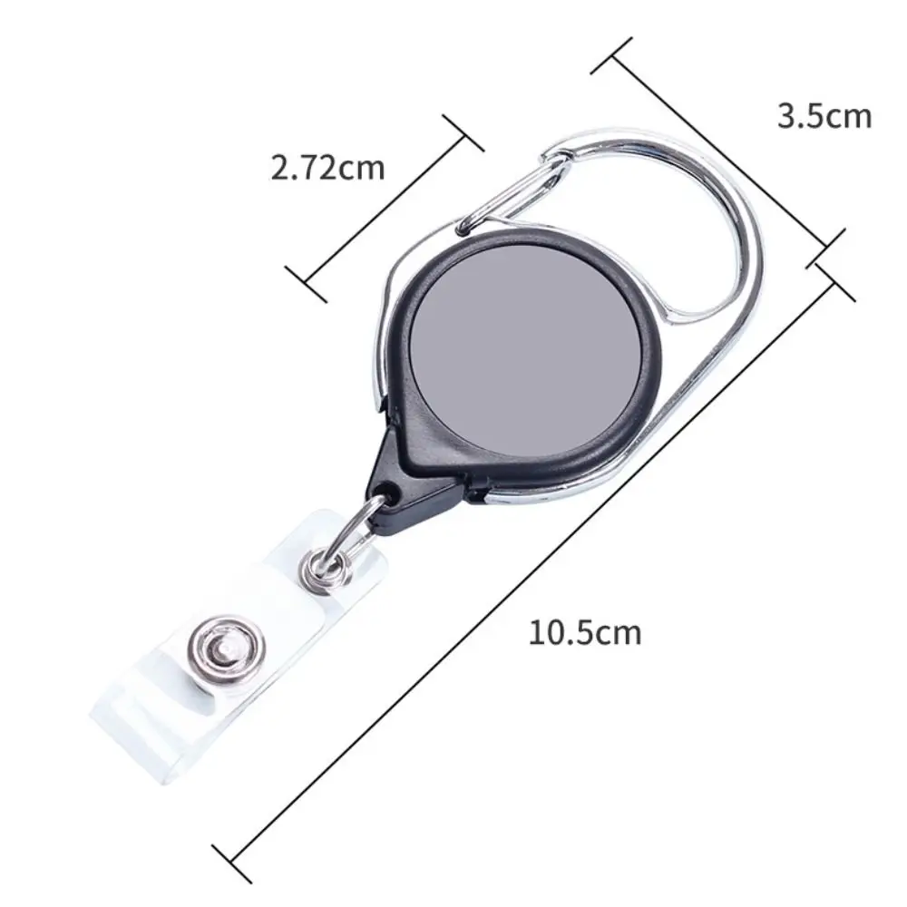 Square Nurse Badge Holder Belt Clip Keyring Clips Retractable Badge Reel Name Tag Anti-Lost Easy To Pull Buckle Doctor Hospital