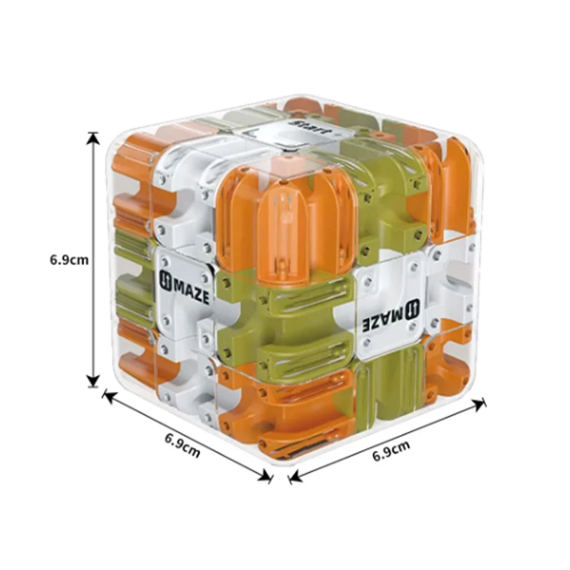 Nowa Gra Logiczna 3D Labirynt Magiczna Kostka - Puzzle Rozwijające Myślenie Logiczne, Antystresowa, Edukacyjna Zabawka dla Dzieci i Dorosłych