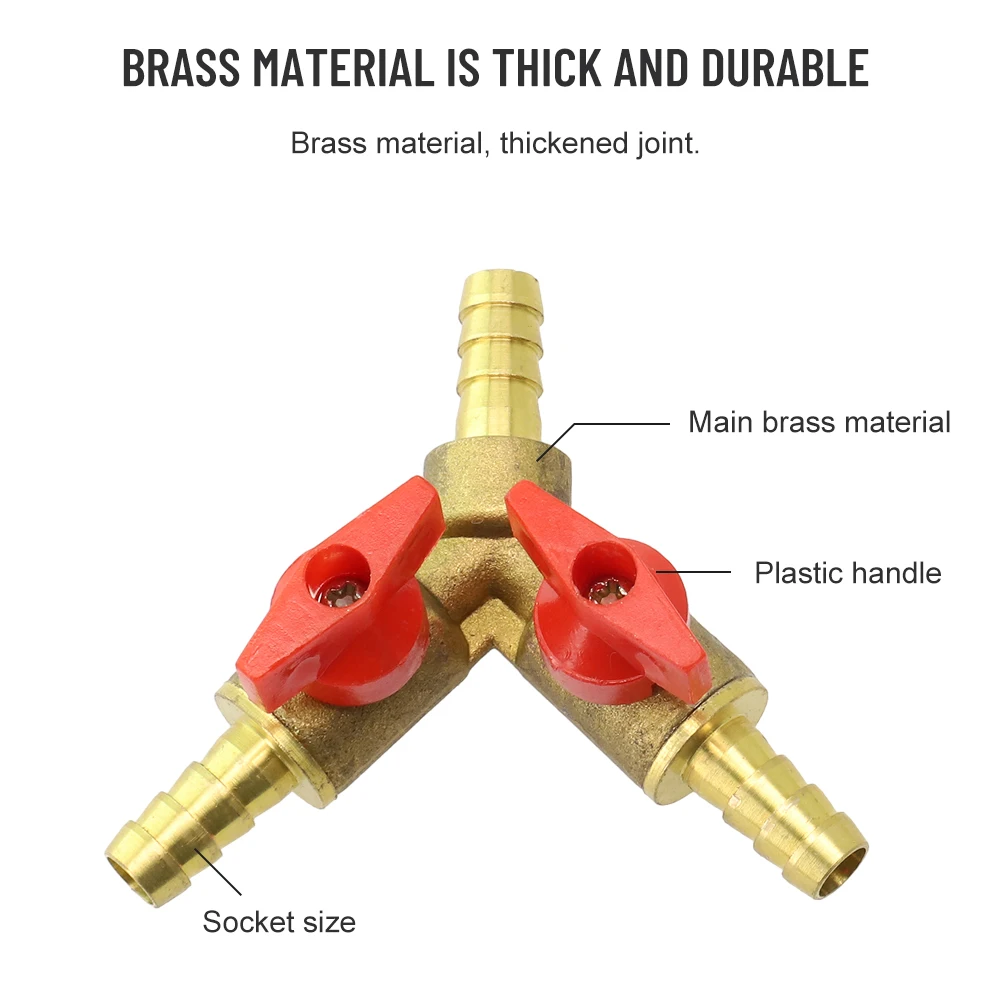 Aquarium Supplies Brass Valve Shut Off Ball Valve Brass Color Brass Material Plumbing Fittings Pneumatic Fittings