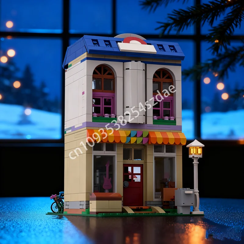 

664 шт. MOC модульный уголок S Cranny, набор модификаций, модель, строительные блоки, строительные DIY, креативные рождественские подарки, кирпичная игрушка для детей