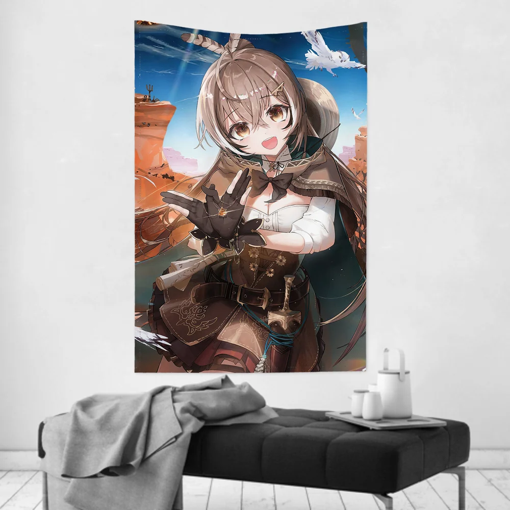 H-hololive Animation Nanashi Mumei Wandteppich Raumdekoration Wandtuch Party Hängehintergrund Raumdekoration Babyzimmer