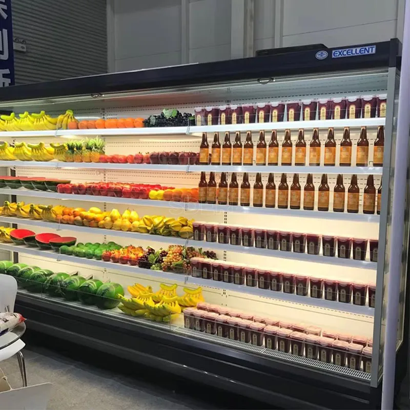 تخصيص شرب الثلاجة سوبر ماركت المشروبات عرض الثلاجة الفريزر عرض Multideck معدات المبرد المفتوحة