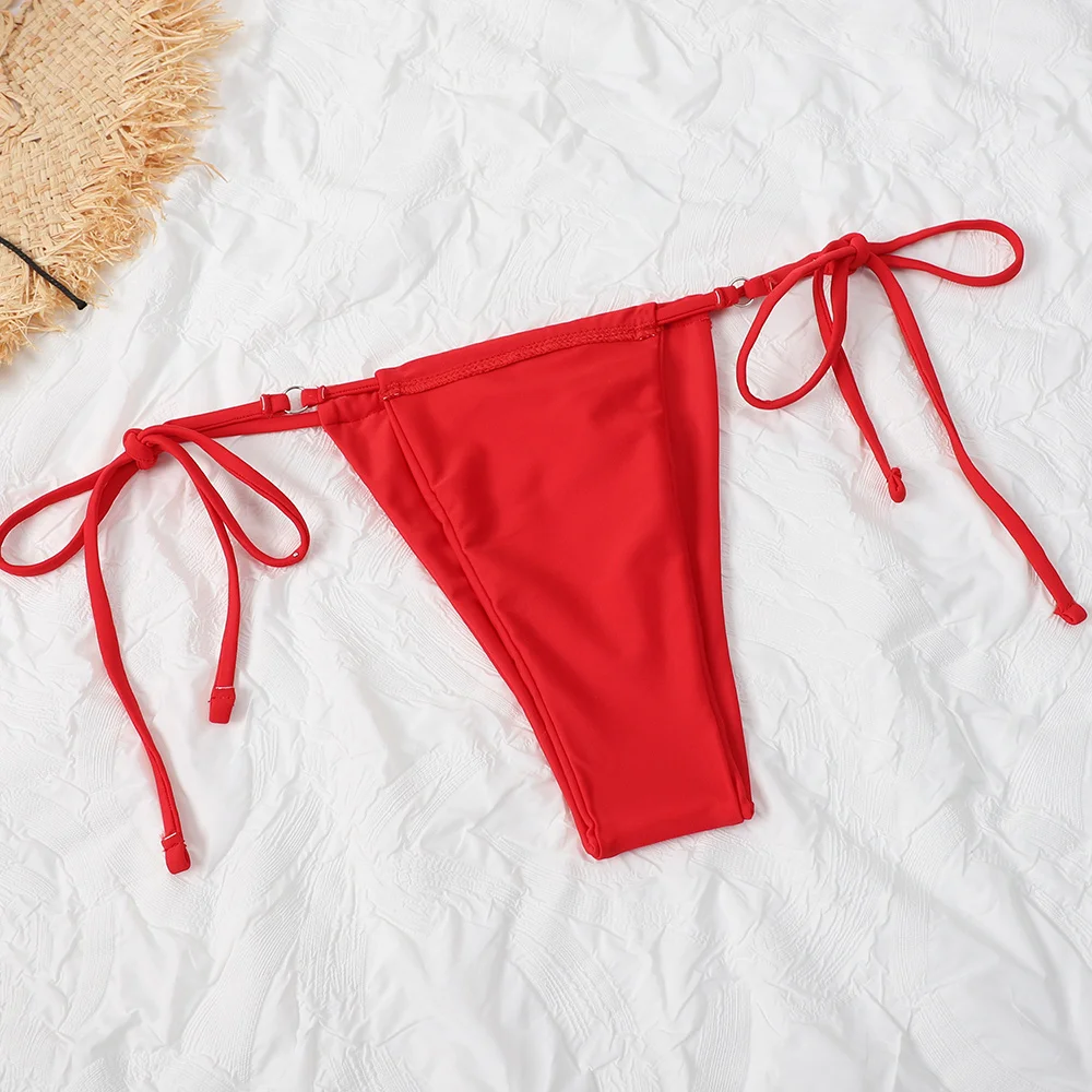 Traje de bikini de vendaje sexy para mujer, traje de baño de vendaje brasileño, traje de baño de realce de playa, traje de baño con cordones,
