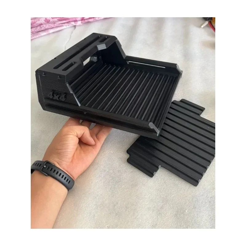 Rear Bed Accessories For RLAARLO JK07 1/7 Scale RC Crawler 3D Print Tailgate Trim Roller Cover Closed Cargo No-Drill Upgrade