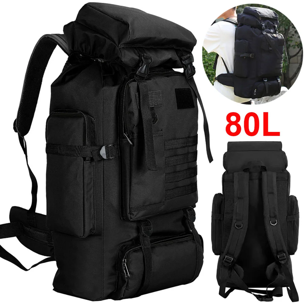 ハンティングバックパック-80l-タクティカルバックパック-モール-トラベルリュックサック-メンズ-大型アサルトパック-アウトドアスポーツ-ハイキング-キャンプ-登山用