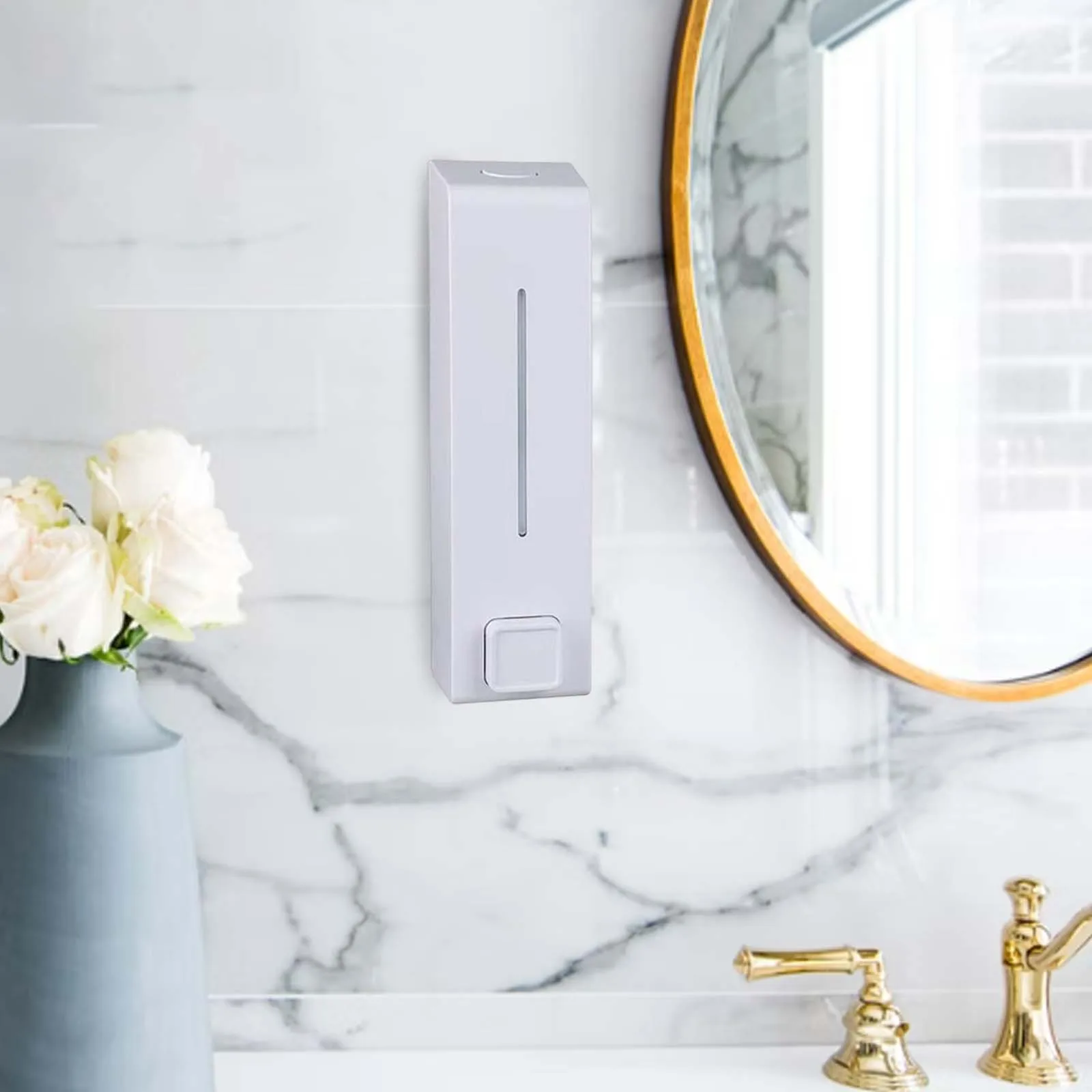 600ml Manual Liquid Soap Dispenser Wall Mounted Hand Soap container Lotion Bottle for Bathroom Toilet Hotel Commercial
